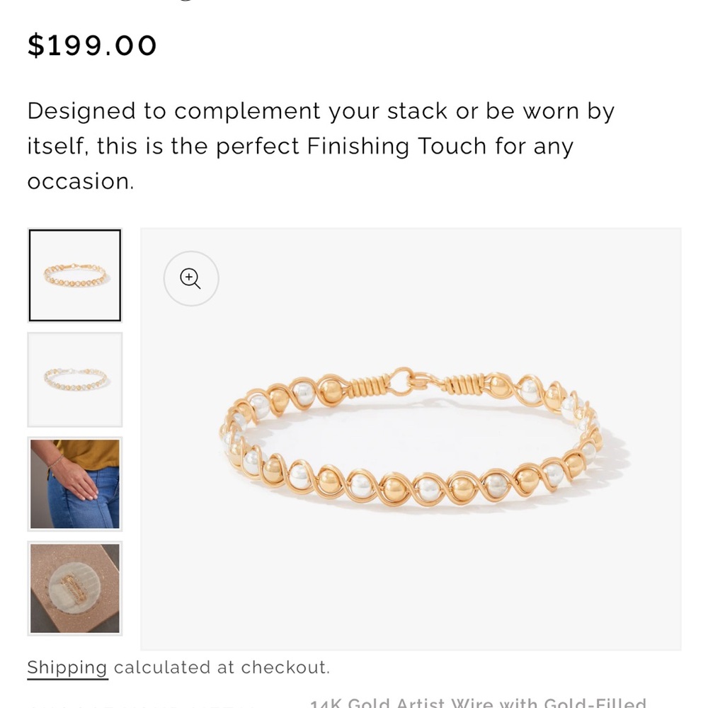 Gold Wire Finishing Touch Bracelet